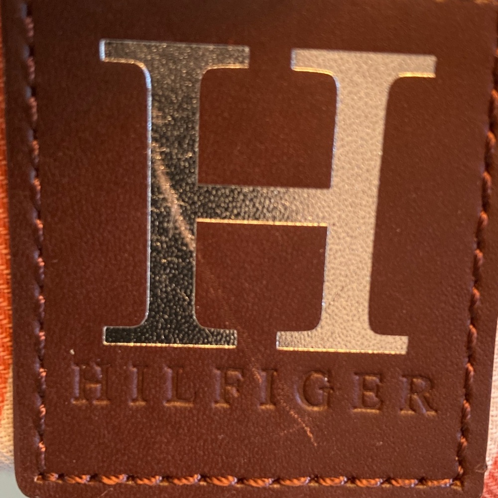 VTG Tommy Hilfiger Scenic Print Satchel with Brown Handles - Picture 2 of 12